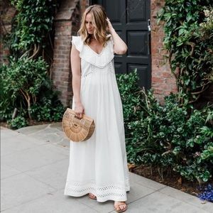 Sezane White Maxi dress